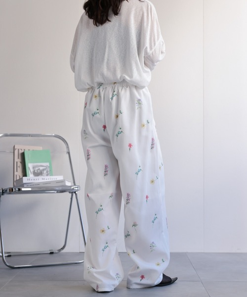 激安通販サイト 人気 ap 「セットアップ対応」フラワープリントパンツ パンツ retro レディースウェア