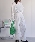 ワイドパンツ パンツ 「セットアップ対応」フラ...の詳細画像5
