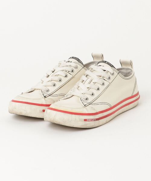 DIESEL レザースニーカー レースアップ ホワイト 36 レディース