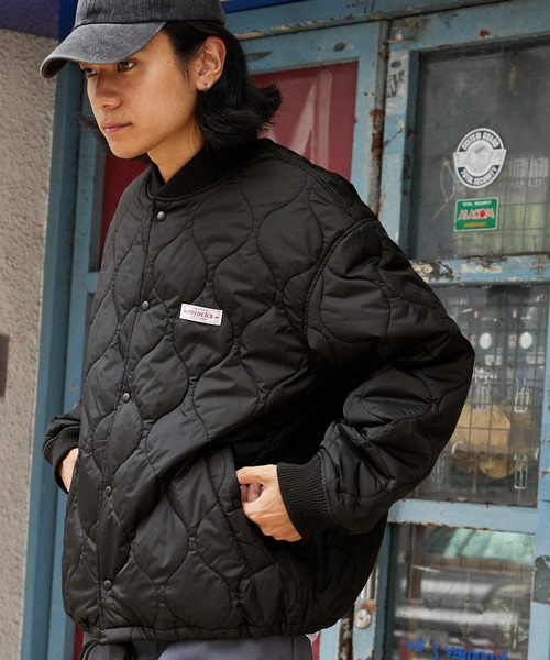 「MONO-MART」 「retocks」キルティングブルゾン L ネイビー メンズ_画像4