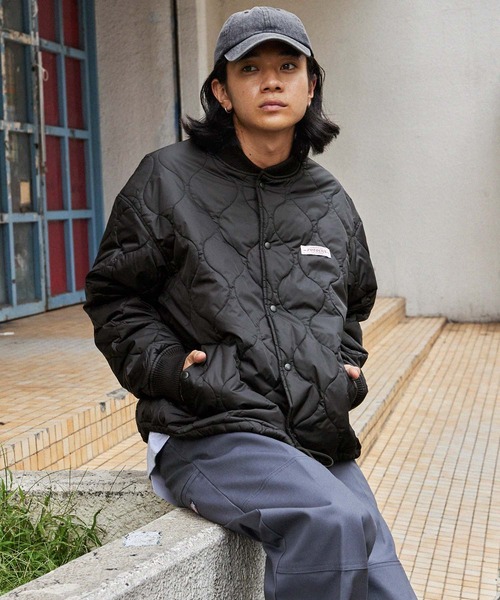 「MONO-MART」 「retocks」キルティングブルゾン L ネイビー メンズ_画像5