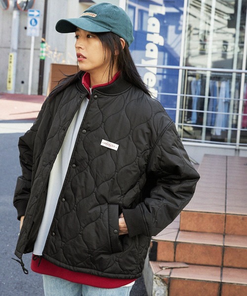 「MONO-MART」 「retocks」キルティングブルゾン L ネイビー メンズ_画像9