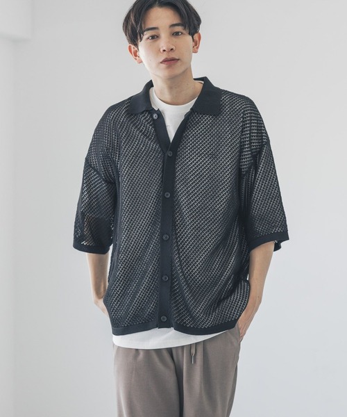 LOWRYS FARM メッシュZIPカーディガン LOWRYS FARM カーディガン メッシュZIPカーディガン 491987
