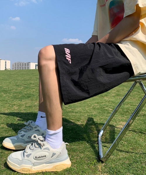 CERCA パンツ 「NOWLE」ワンポイント イージー シャカシャカ ショーツ