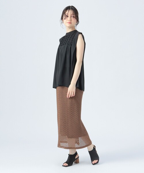 ブラウス シャツ スモッキング フレンチ ブラウス レディース BEAMS HEART ブラウス シャツ スモッキング フレンチ レディース