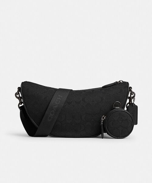 【COACH】 ホール ソフトスリングバッグ シグネチャージャカード COACH ショルダーバッグ ホール ソフト スリング バッグ