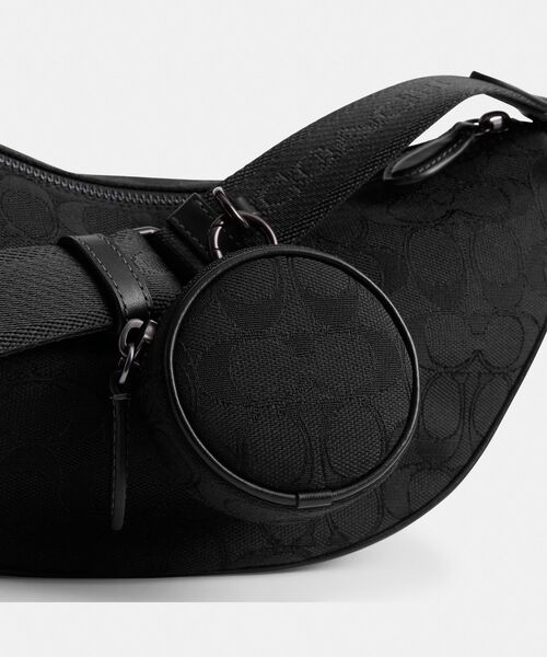 【COACH】 ホール ソフトスリングバッグ シグネチャージャカード COACH ショルダーバッグ ホール ソフト スリング バッグ