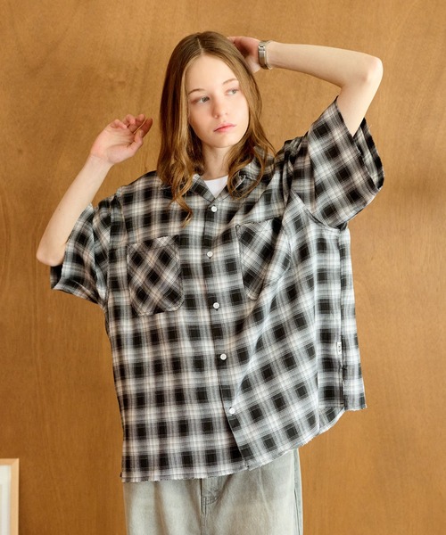 Toironier VENTS LOOSE SHIRT チェックオーバーシャツ WHオーバーシャツ｜パイクチェック（ORANGE/MULTI