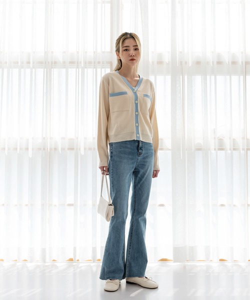 「UNE MANSION」 ニットカーディガン FREE アイボリー レディース_画像7