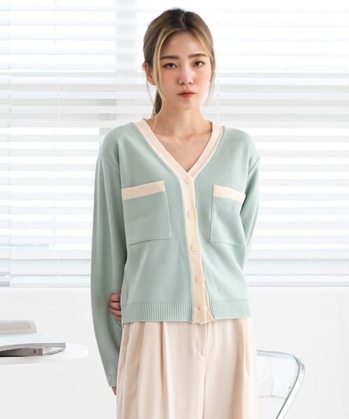 「UNE MANSION」 ニットカーディガン FREE アイボリー レディース_画像9