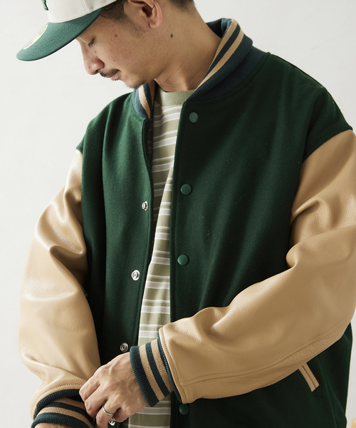 SKOOKUM（スクーカム） スタジャン MEDIUM ネイビー メンズ : ZOZOTOWN