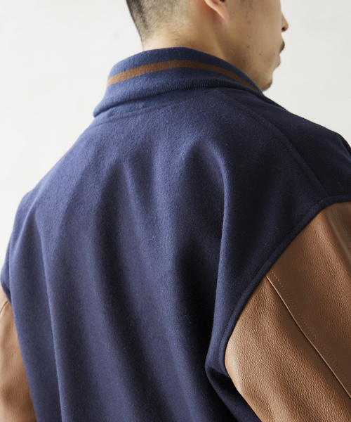 SKOOKUM（スクーカム） スタジャン MEDIUM ネイビー メンズ : ZOZOTOWN