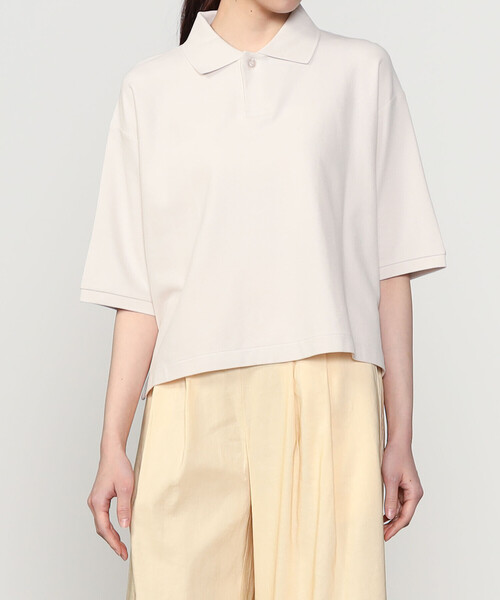 ポロシャツ ポロ handvaerk | コットンピケ ショートポロシャツ WOMEN レディース handvaerk ポロシャツ ポロ | コットンピケ ショートポロシャツ