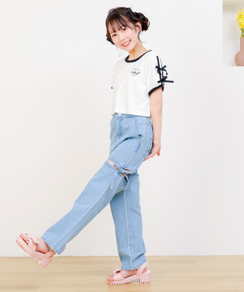 PINKHUNT（ピンクハント） パンツ サイドスリット リボン付き ロング