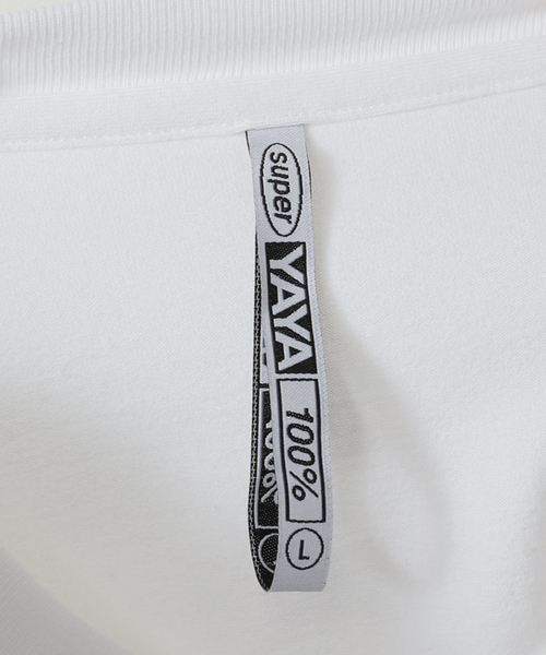 super YAYA ホワイトTシャツ CITYSHOP tシャツ SUPER YAYA Logo Elastic T-shirt TSH-SY FR