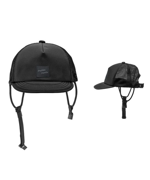 Sound Sports サウンドスポーツ キャップ Diving Cap Agility Sports Cap with Removable Neck Drape | Black UPF 50+