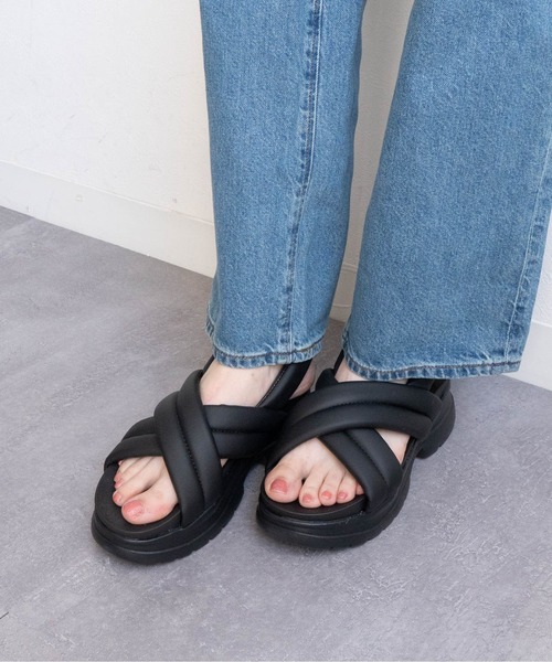 クロス厚底サンダルShoe Biz 黒22cm 厚底 クロス厚底サンダルShoe Biz Copenhagen黒22cm 厚底