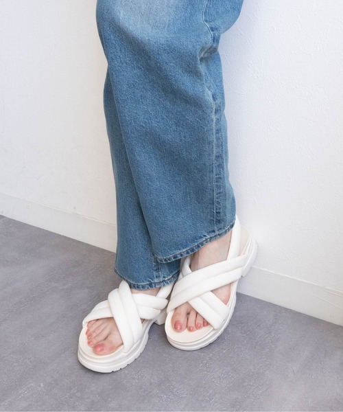 サンダル フィットクロス厚底サンダル レディース : ZOZOTOWN