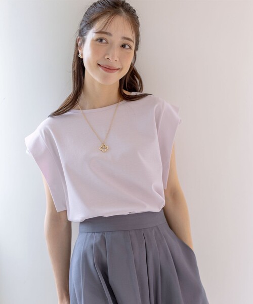 tシャツ 「WEB限定」フレンチスリーブカットソー レディース SALON adam et rope' tシャツ 「WEB限定」フレンチスリーブ