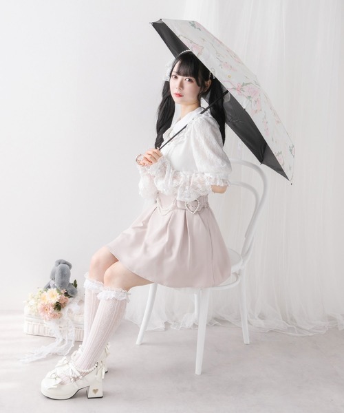 DearMyLove 折りたたみ傘 可愛い柄の折り畳み日傘 レディース