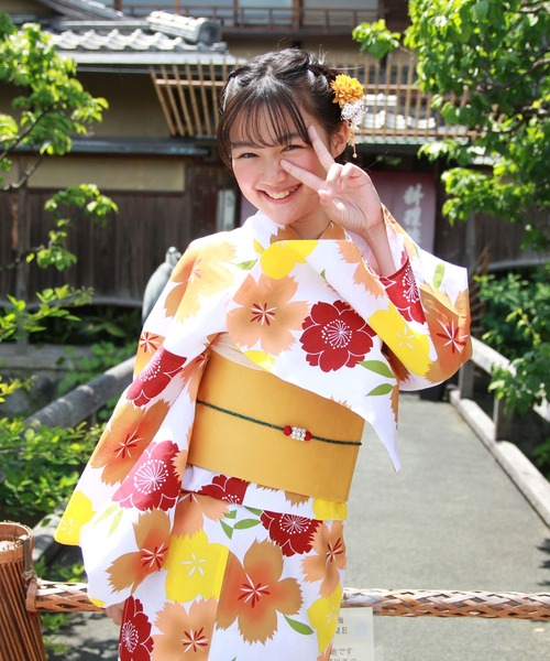 和なでしこ 浴衣 ときめきジュニア恋浴衣2点セット キッズ 子供