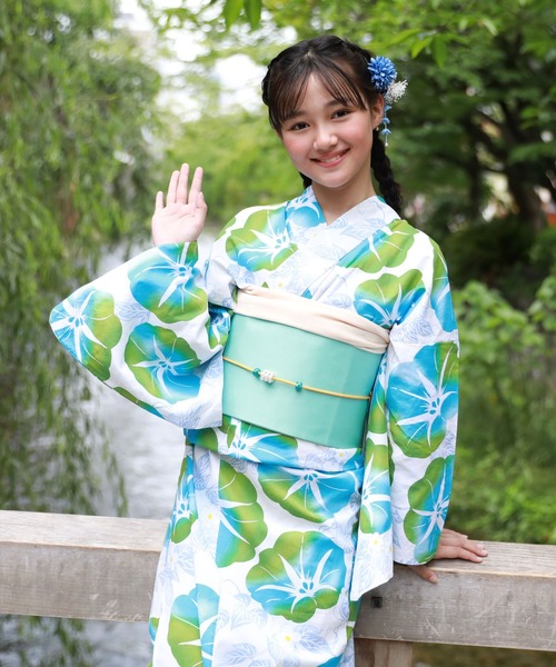 和なでしこ 浴衣 ときめきジュニア恋浴衣2点セット キッズ 子供