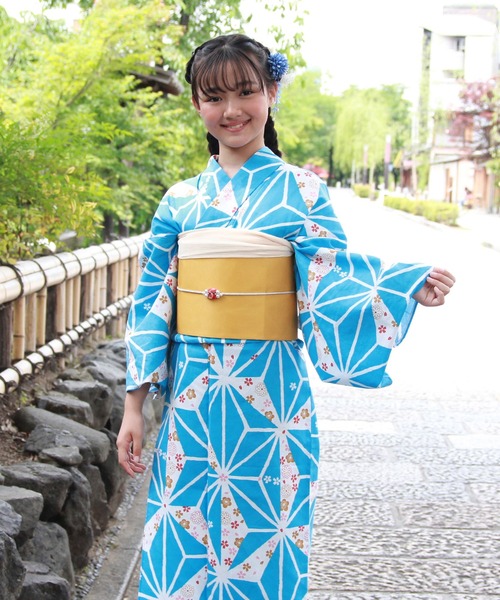 和なでしこ 浴衣 ときめきジュニア恋浴衣2点セット キッズ 子供