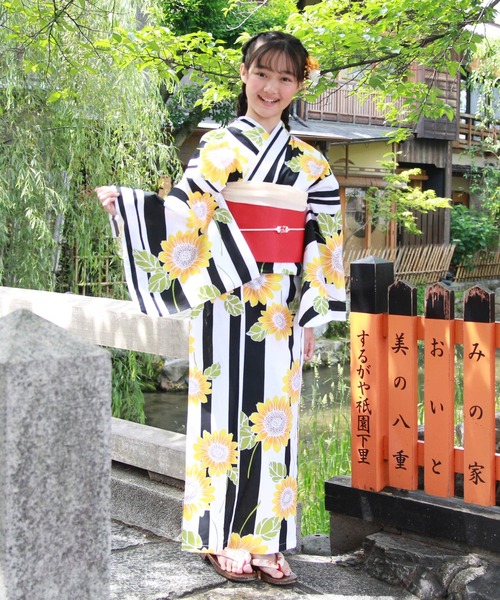 和なでしこ 浴衣 ときめきジュニア恋浴衣2点セット キッズ 子供