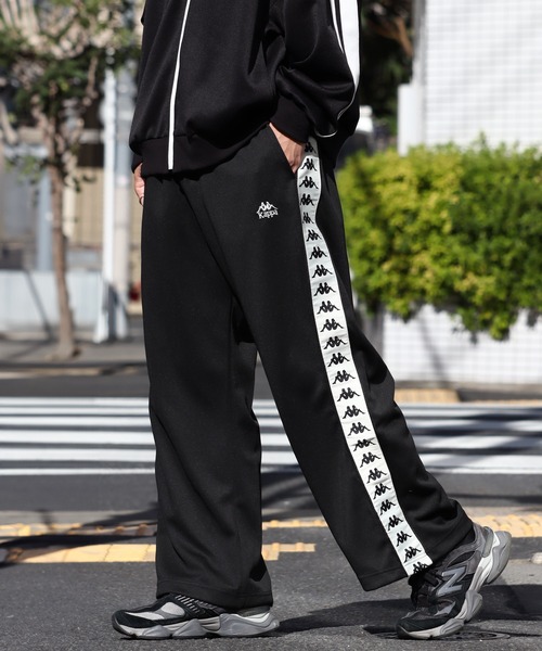 Kappa 「Kappa」 ジャージパンツ L ブラック×ホワイト メンズ