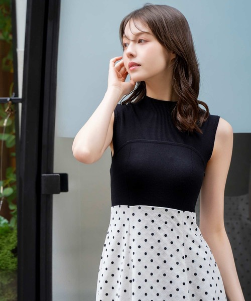 NOELA（ノエラ） ワンピース アソートノースリーブドッキング