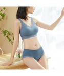 ブラジャー ショーツセット ノンワイヤー ブラ...の詳細画像3