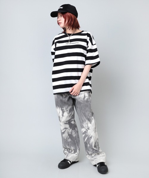 「RNA」 半袖Tシャツ MEDIUM ブラック×ホワイト レディース