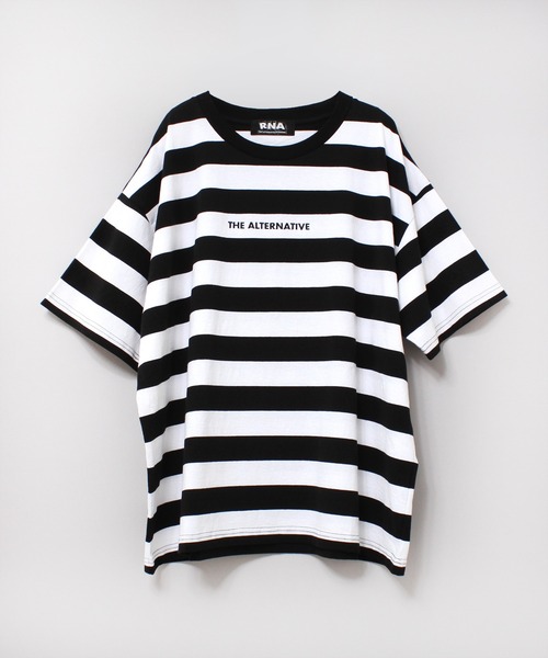 「RNA」 半袖Tシャツ MEDIUM ブラック×ホワイト レディース