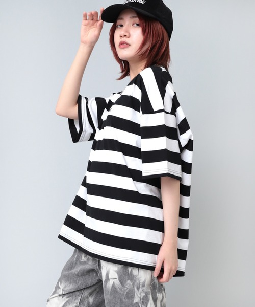 「RNA」 半袖Tシャツ MEDIUM ブラック×ホワイト レディース