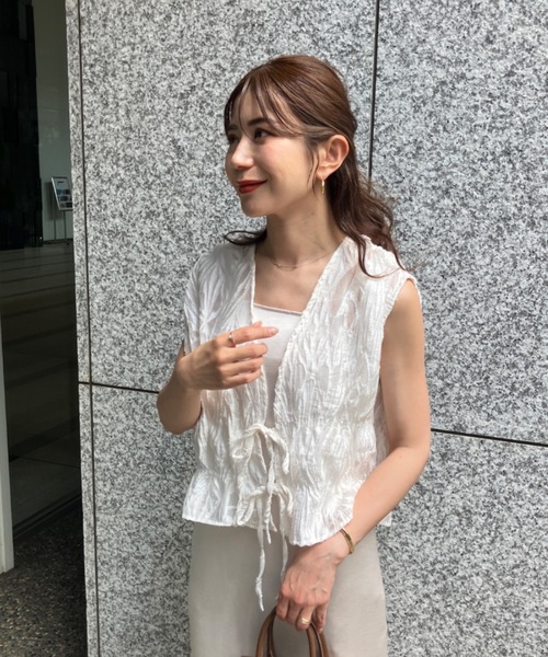 Sirin ブラウス シャツ 「ZOZO限定」レースギャザーリボントップス