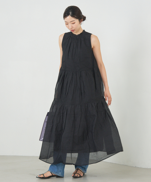 IENA ワンピース MARILYN MOON/マリリンムーン Sheer gather OP