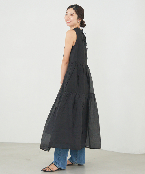 IENA ワンピース MARILYN MOON/マリリンムーン Sheer gather OP