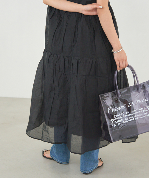 IENA ワンピース MARILYN MOON/マリリンムーン Sheer gather OP