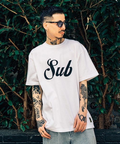 「Subciety」 半袖Tシャツ MEDIUM ホワイト メンズ