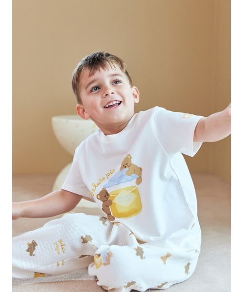 gelato pique（ジェラートピケ） パジャマ 「KIDS」はちみつベア柄