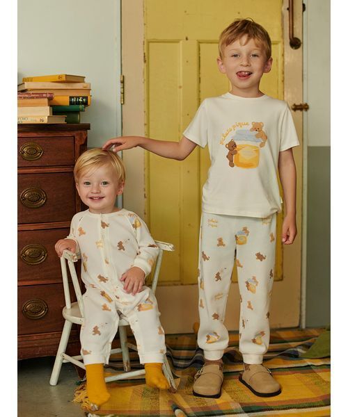 gelato pique（ジェラートピケ） パジャマ 「KIDS」はちみつベア柄