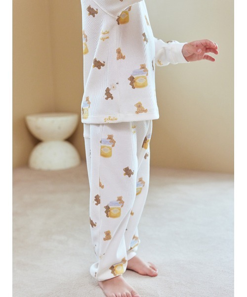gelato pique（ジェラートピケ） パジャマ 「KIDS」はちみつベア柄