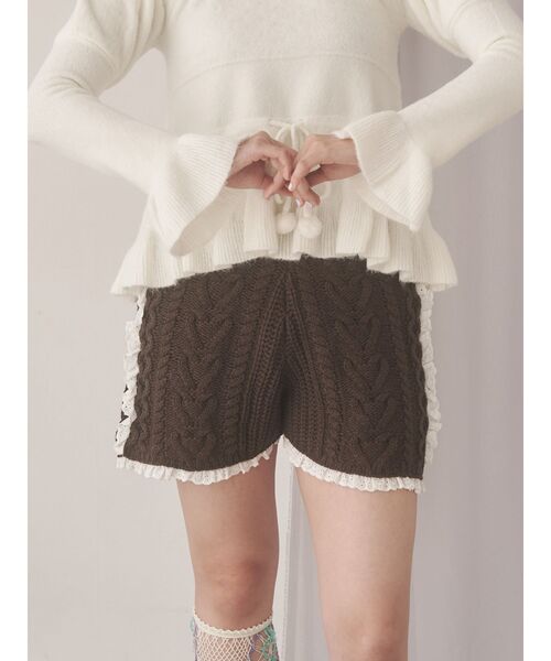 merry jenny（メリージェニー） パンツ frill knit shortpants