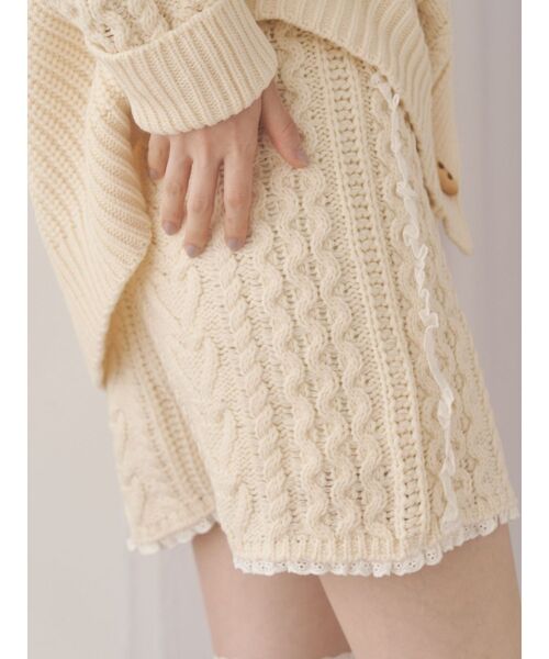 merry jenny（メリージェニー） パンツ frill knit shortpants