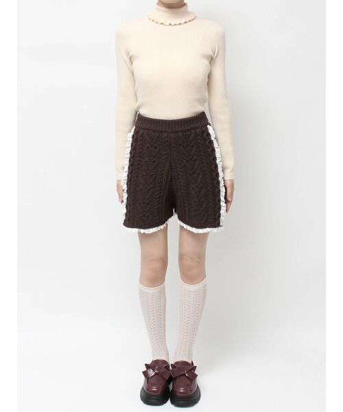 merry jenny（メリージェニー） パンツ frill knit shortpants