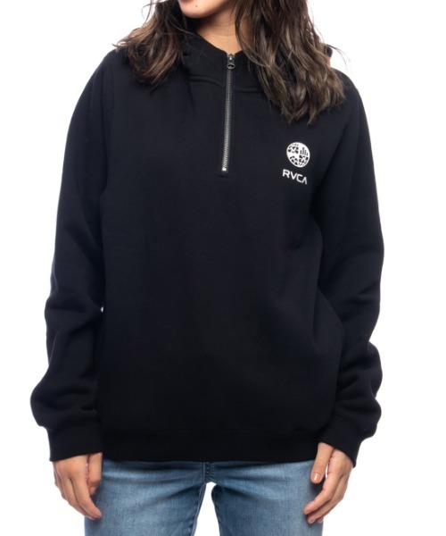 「RVCA」 プルオーバーパーカー X-SMALL グリーン レディース_画像3
