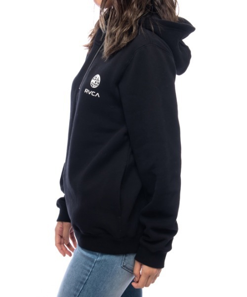 「RVCA」 プルオーバーパーカー X-SMALL グリーン レディース_画像6