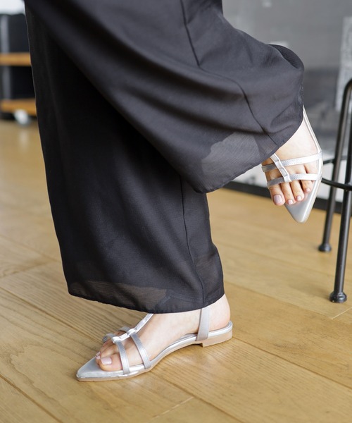 「SESTO」 フラットサンダル M ブラック レディース_画像8