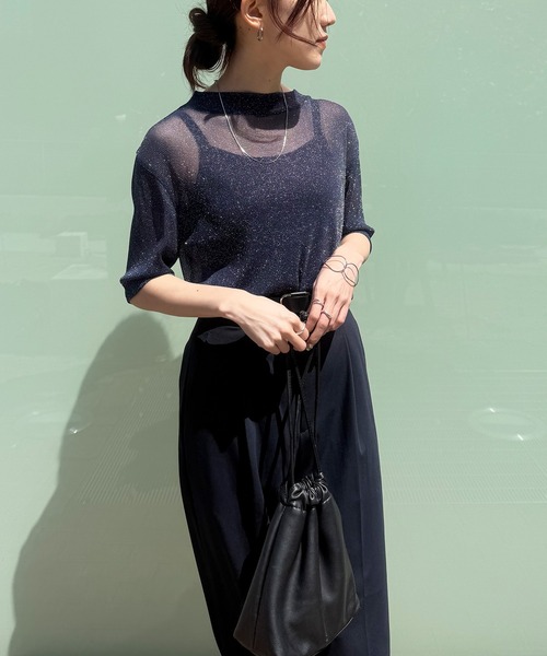 「ISOOK」 半袖カットソー FREE ブラック レディース_画像3