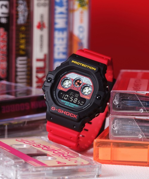 G-SHOCK 「G-SHOCK」 デジタル腕時計 FREE ブラック×レッド メンズ